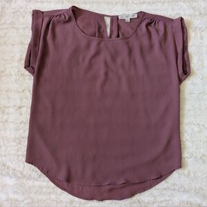 Olive & Oak Purple and Pink Cap Sleeve Blouse